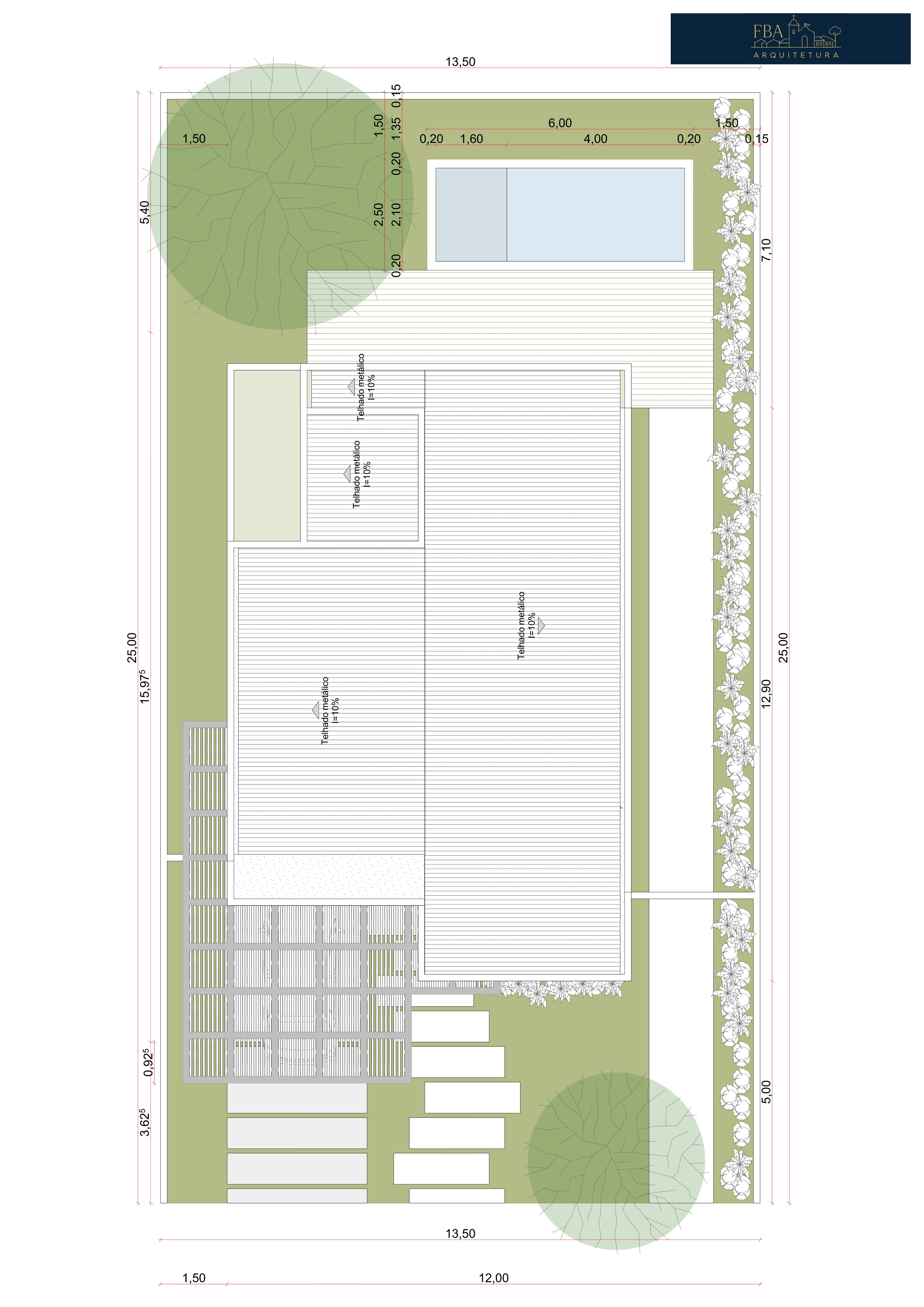 Planta de Implantação e Cobertura